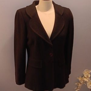 St. John Caviar black Santana knit blazer
